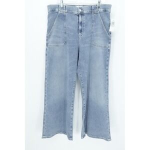 FRAME Jeans Womens 34 Light Wash Modern Pocket Carpenter Jeans  Wide Leg Denim